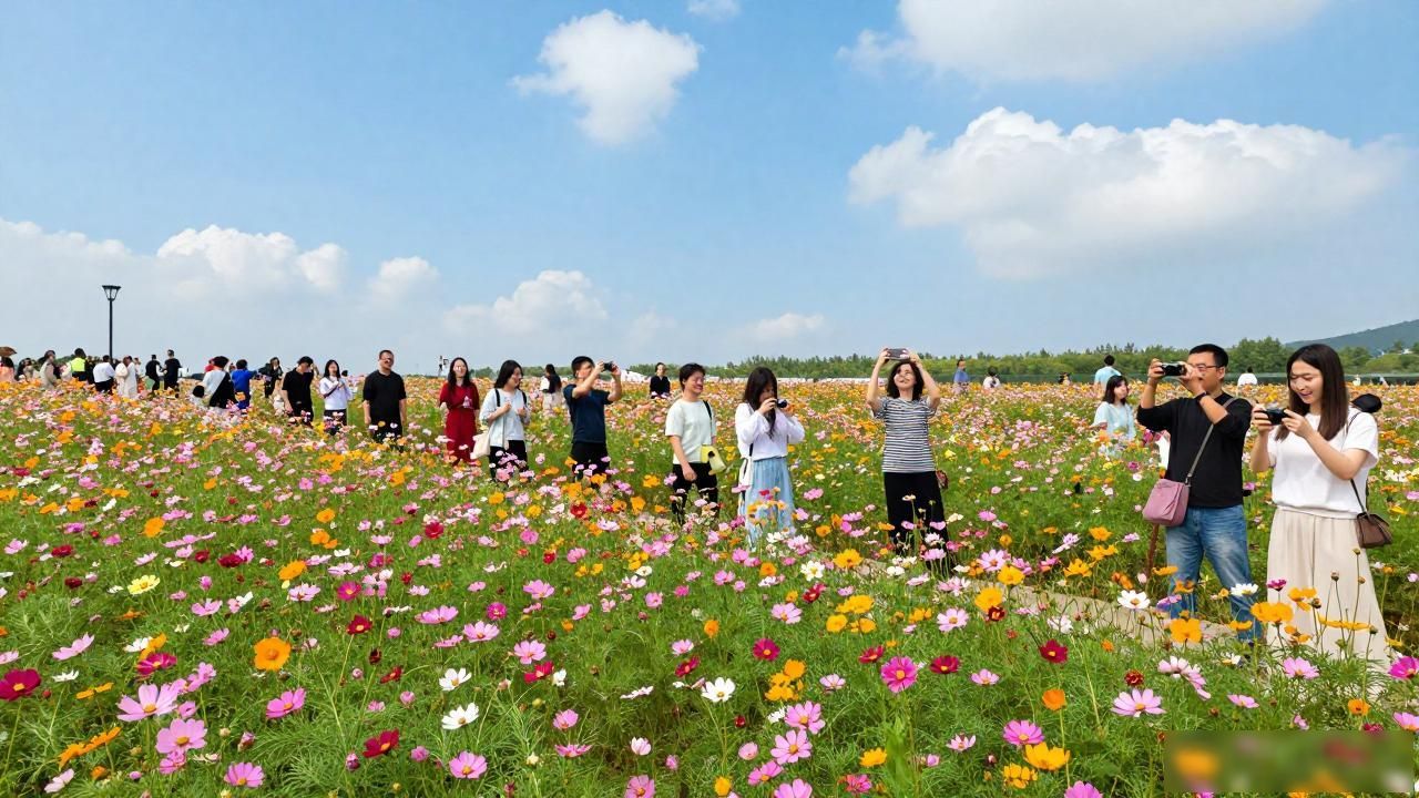 栖霞区八卦洲花海_八卦洲网红打卡-_八卦洲格桑花海